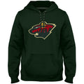 Minnesota Wild NHL Bulletin Men Forest Green Express Twill Logo Hoodie product image 1, provided for visual reference and