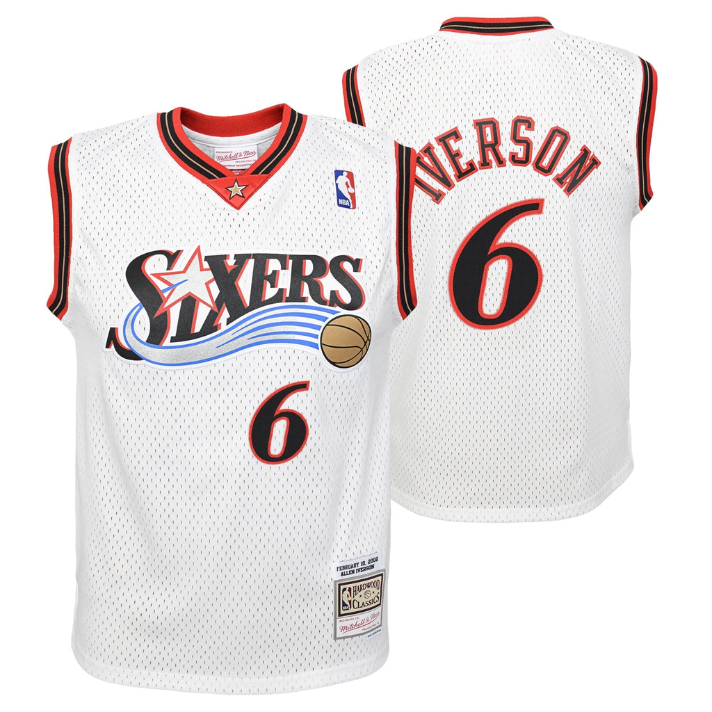 Philadelphia 76ers Allen Iverson Mitchell & Ness White 2002 product image 1