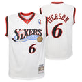 Philadelphia 76ers Allen Iverson Mitchell & Ness White 2002 product image 1