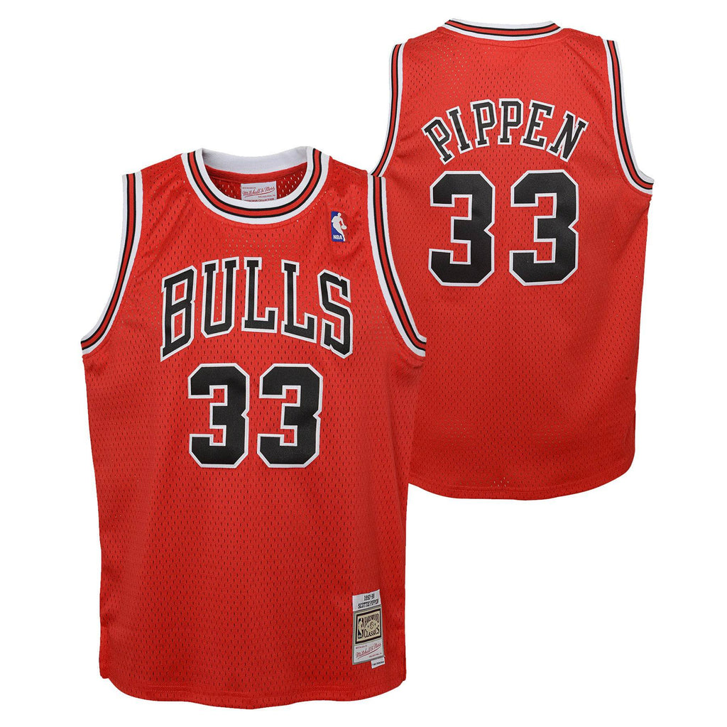Chicago Bulls Scottie Pippen Mitchell & Ness Red Hardwood product image 1