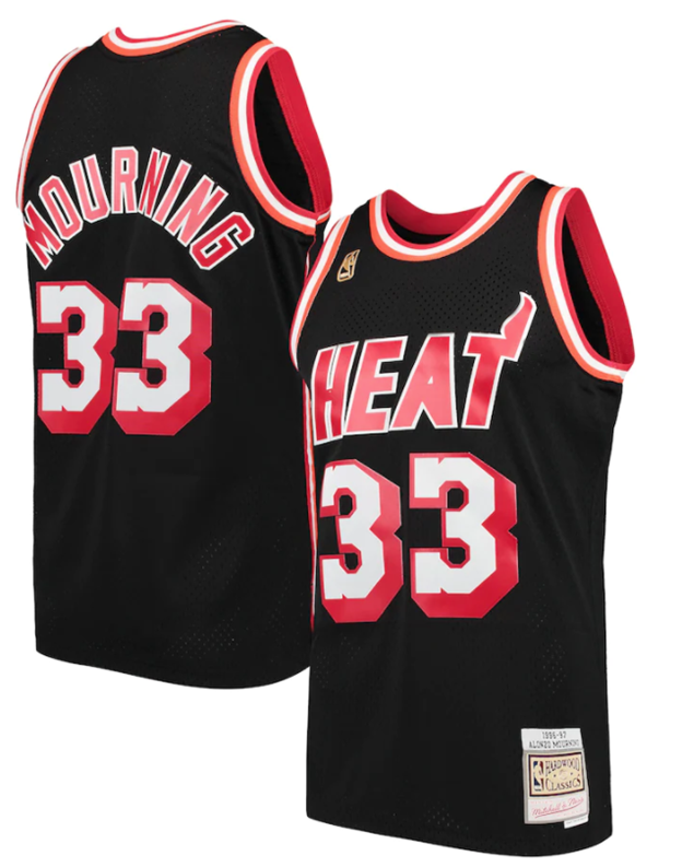 Miami Heat Alonzo Mourning 1996-97 Mitchell & Ness Black product image 1