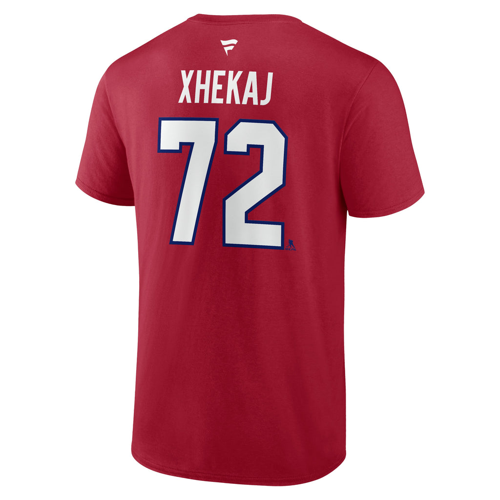 Arber Xhekaj Montreal Canadiens NHL Fanatics Branded Men Red Authentic T Shirt product image 1, provided for visual