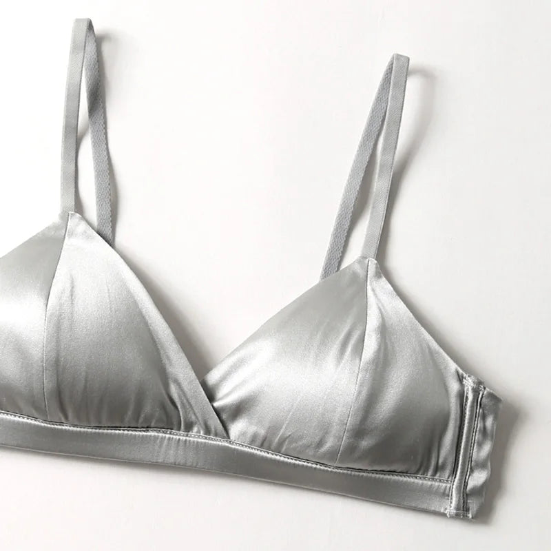 Women's Silk Wire Free Push-up Bra Wireless Lightly Lined product image 3