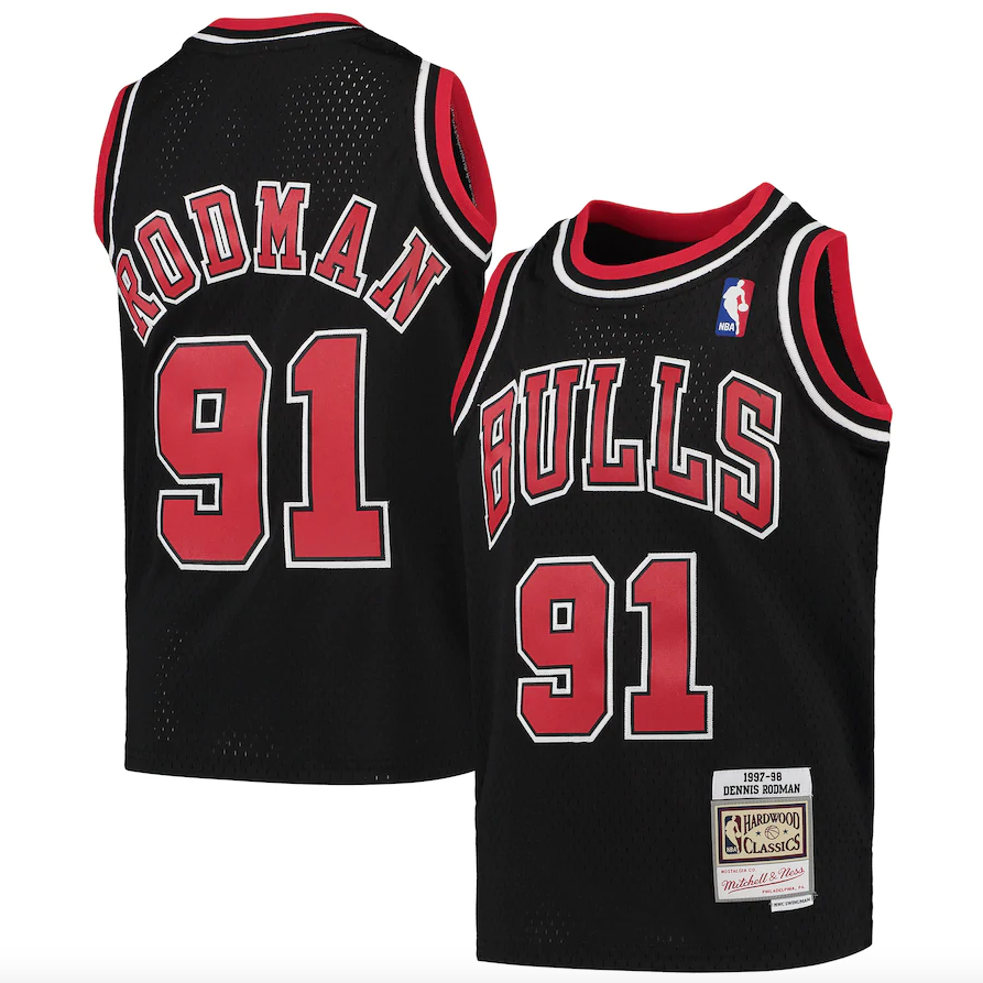 Chicago Bulls Dennis Rodman Mitchell & Ness Black 1997-98 product image 1