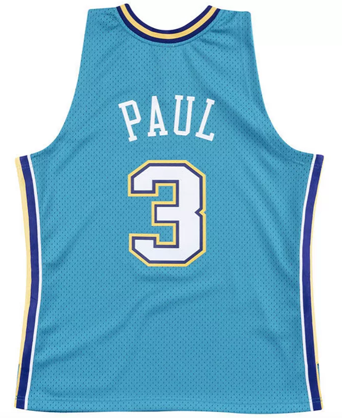 Men's New Orleans Hornets Chris Paul Mitchell & Ness Teal product image 3