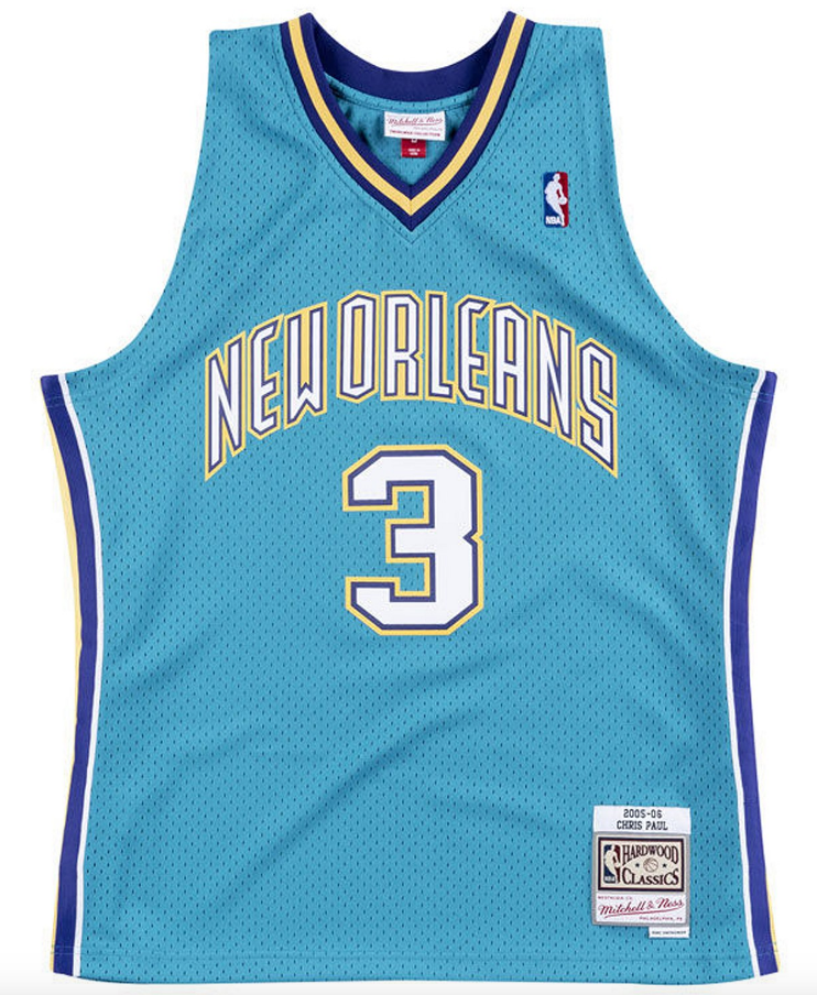 Men's New Orleans Hornets Chris Paul Mitchell & Ness Teal product image 2