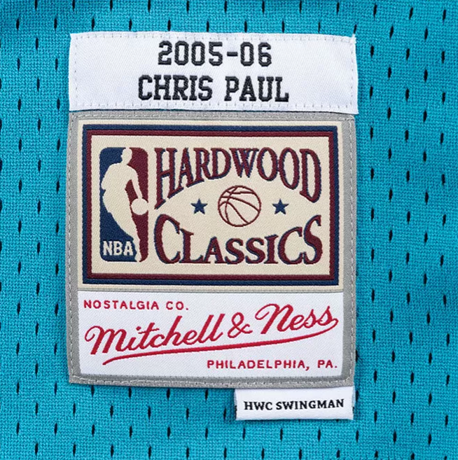 Men's New Orleans Hornets Chris Paul Mitchell & Ness Teal product image 4