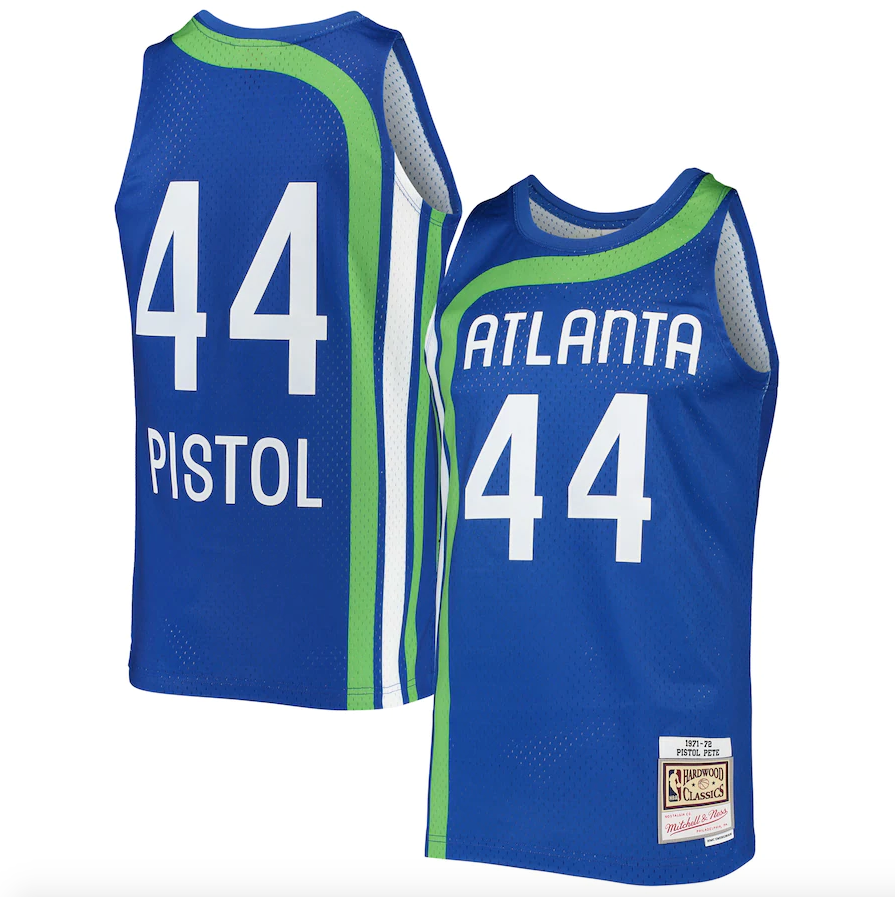 Men's Atlanta Hawks Pete Maravich Mitchell & Ness Blue product image 1