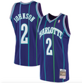 Men’s Larry Johnson Charlotte Hornets 1994-95 Purple product image 1