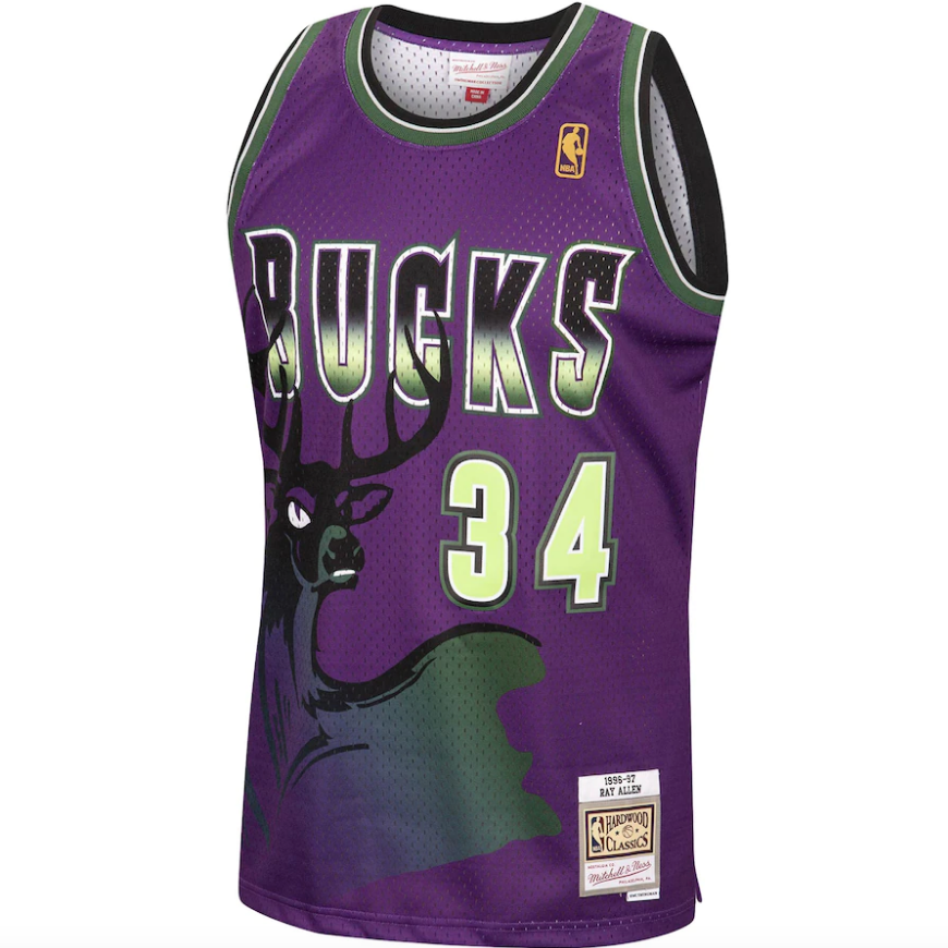 Men's Ray Allen Milwaukee Bucks Mitchell & Ness 1996-97 product image 2