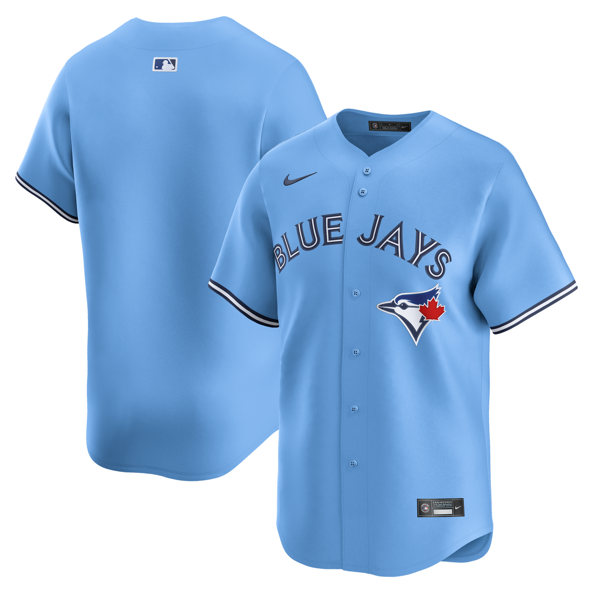 Toronto Blue Jays MLB Nike Men Powder Blue Alternate Limited Jersey product image 3, provided for visual reference and