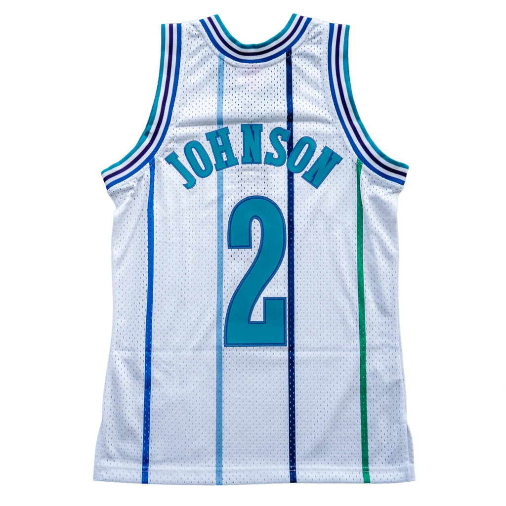 Men's Mitchell & Ness Larry Johnson Charlotte Hornets White product image 3