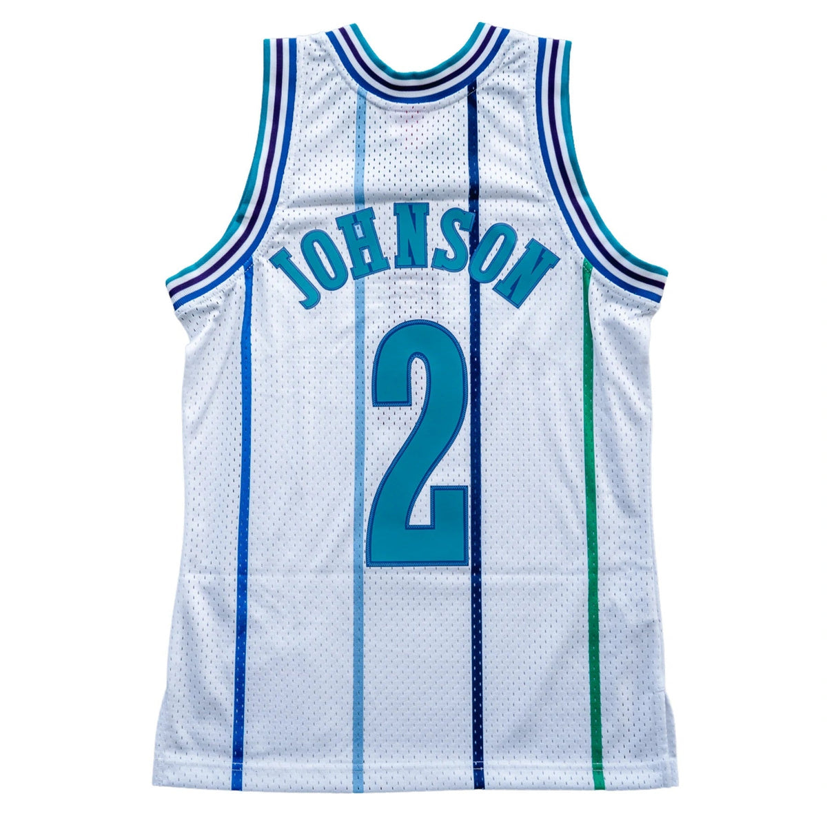 Men's Mitchell & Ness Larry Johnson Charlotte Hornets White product image 3