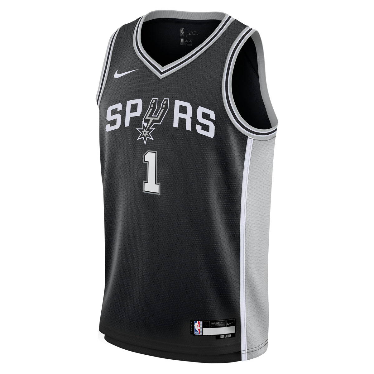 San Antonio Spurs Victor Wembanyama Nike Black Swingman product image 2