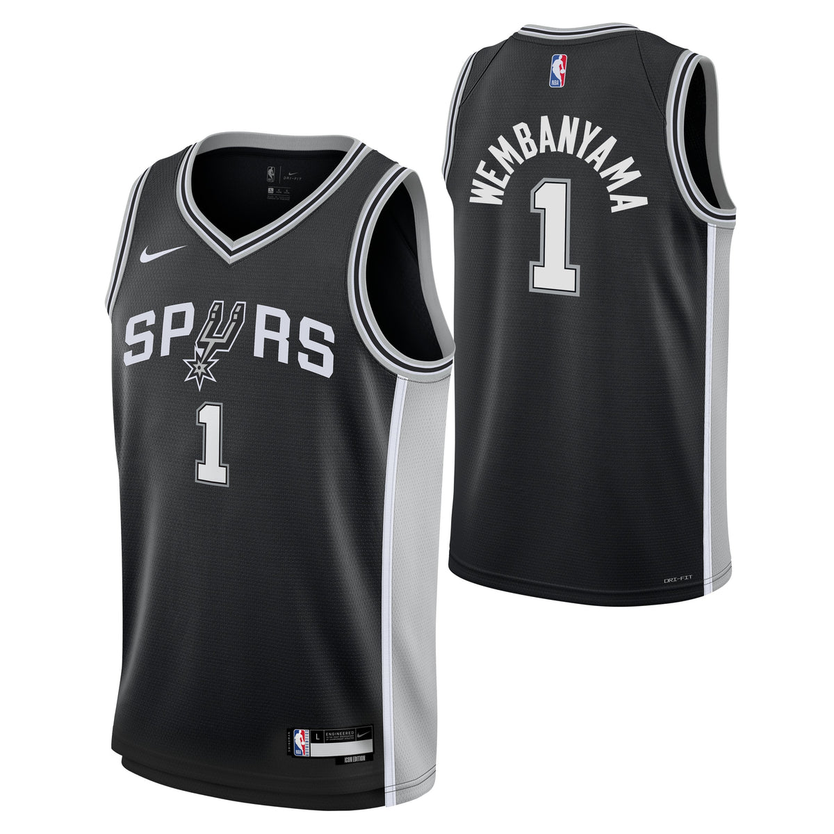 San Antonio Spurs Victor Wembanyama Nike Black Swingman product image 1