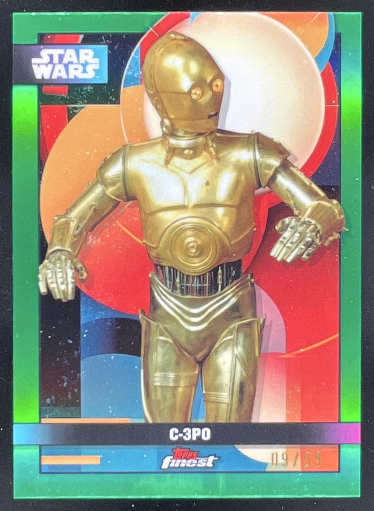 2025 Topps Star Wars Smugglers Outpost Finest Green Refractor #F-40 C-3PO /99 product image 1, provided for visual reference