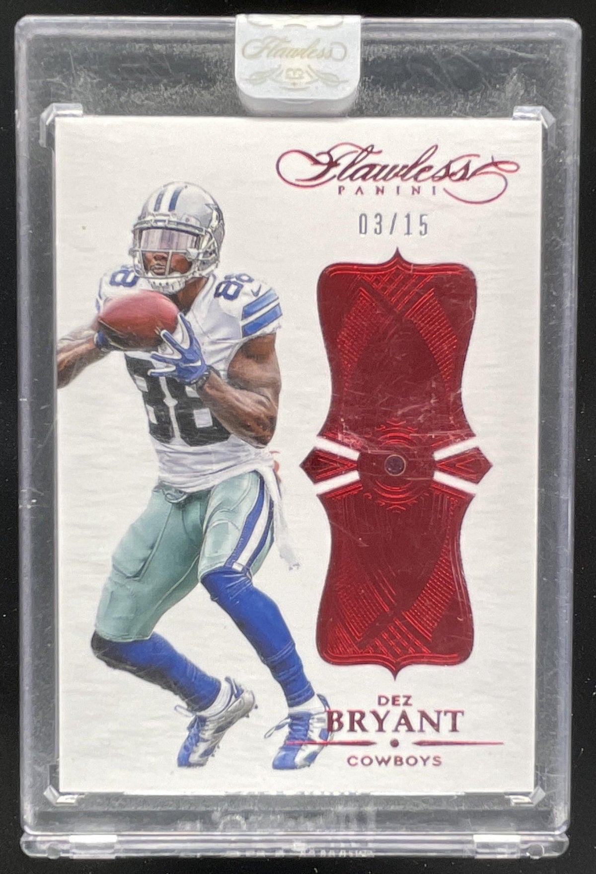 2016 Panini Flawless Ruby #22 Dez Bryant /15 product image 1, provided for visual reference and product detail review