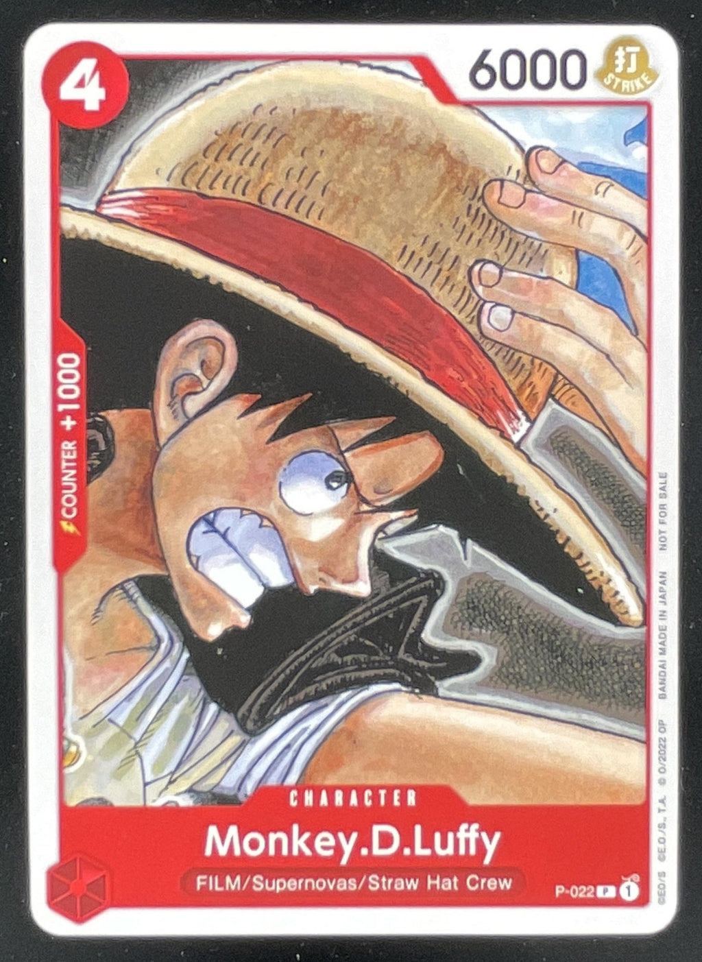 2023 One Piece Premium Card Collection FILM RED Edition #P-022 Monkey D. Luffy product image 1, provided for visual