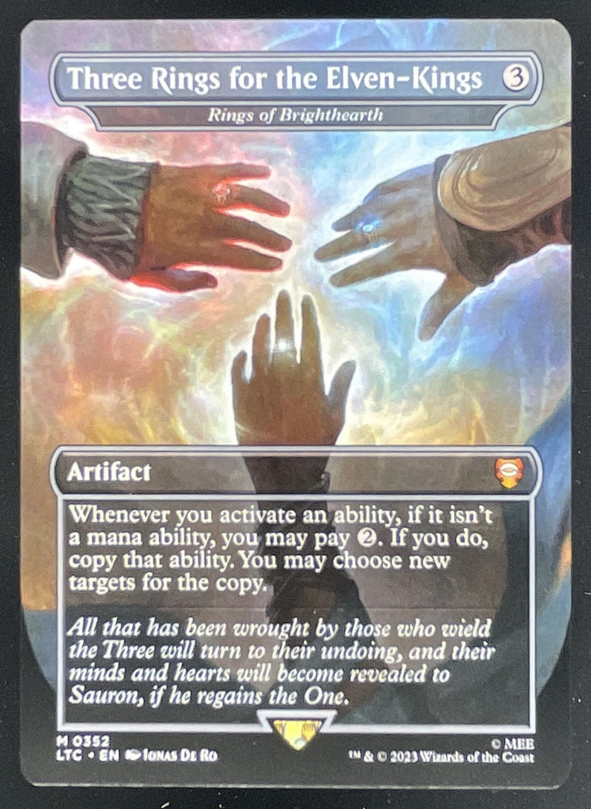2023 Magic The Gathering Lord Rings Foils #0352 Three Rings for the Elven-Kings product image 1, provided for visual