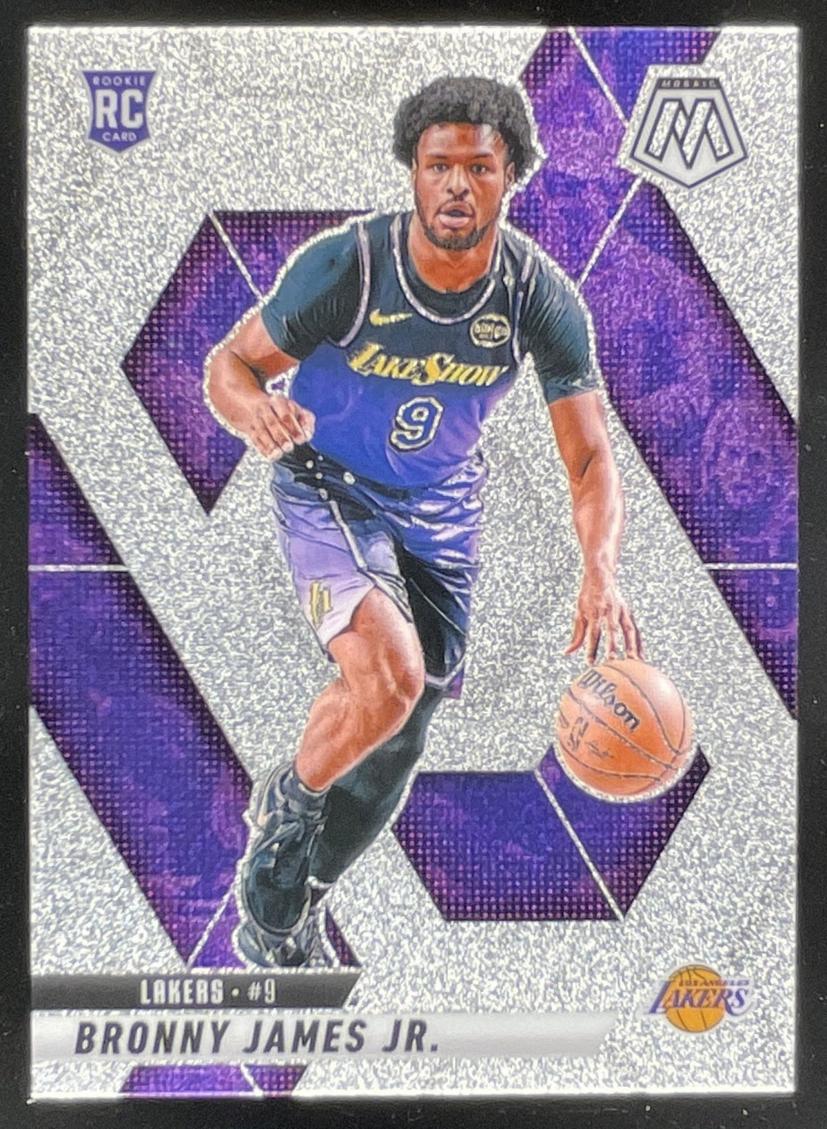 2024-25 Panini Mosaic Glitter Mosaic #214 Bronny James Jr. RC product image 1, provided for visual reference and product