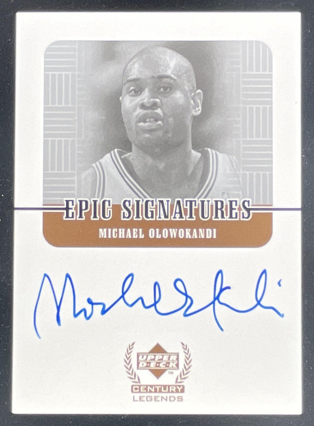 1998 Upper Deck Century Legends Epic Signatures #MO Michael Olowokandi RC Auto product image 1, provided for visual