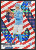 2025 Panini Mosaic Rookies Red and White Stripe Prizm #382 Cam Ward RC product image 1, provided for visual reference and