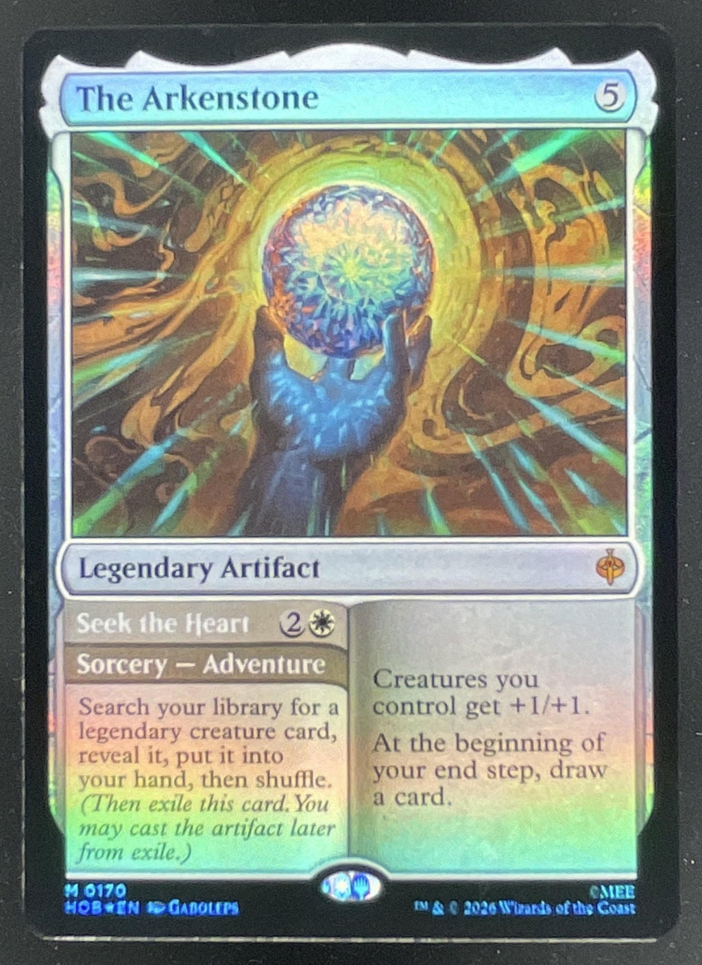 2026 Magic: The Gathering Hobbit Mythic Rare #0170 The Arkenstone Seek the Heart product image 1, provided for visual
