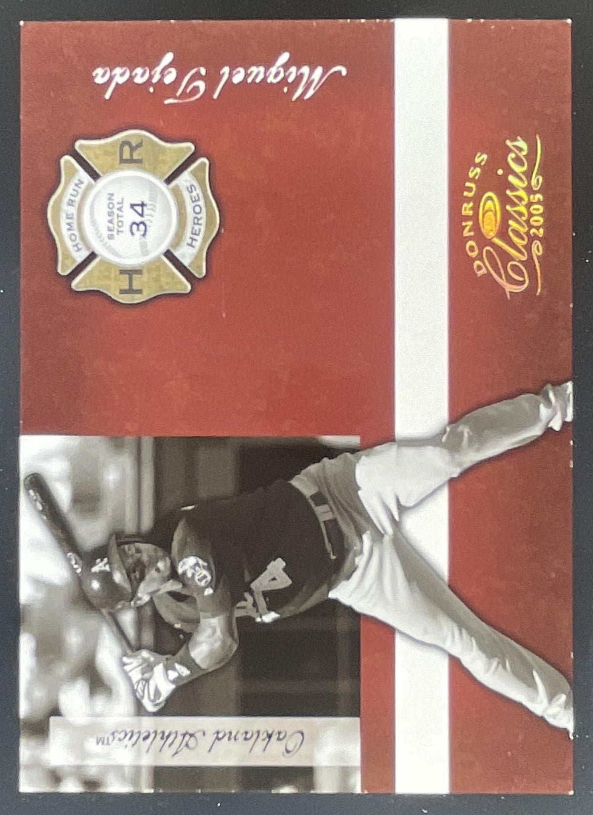 2005 Donruss Classics Home Run Heroes Gold #HR-42 Miguel Tejada /50 product image 1, provided for visual reference and