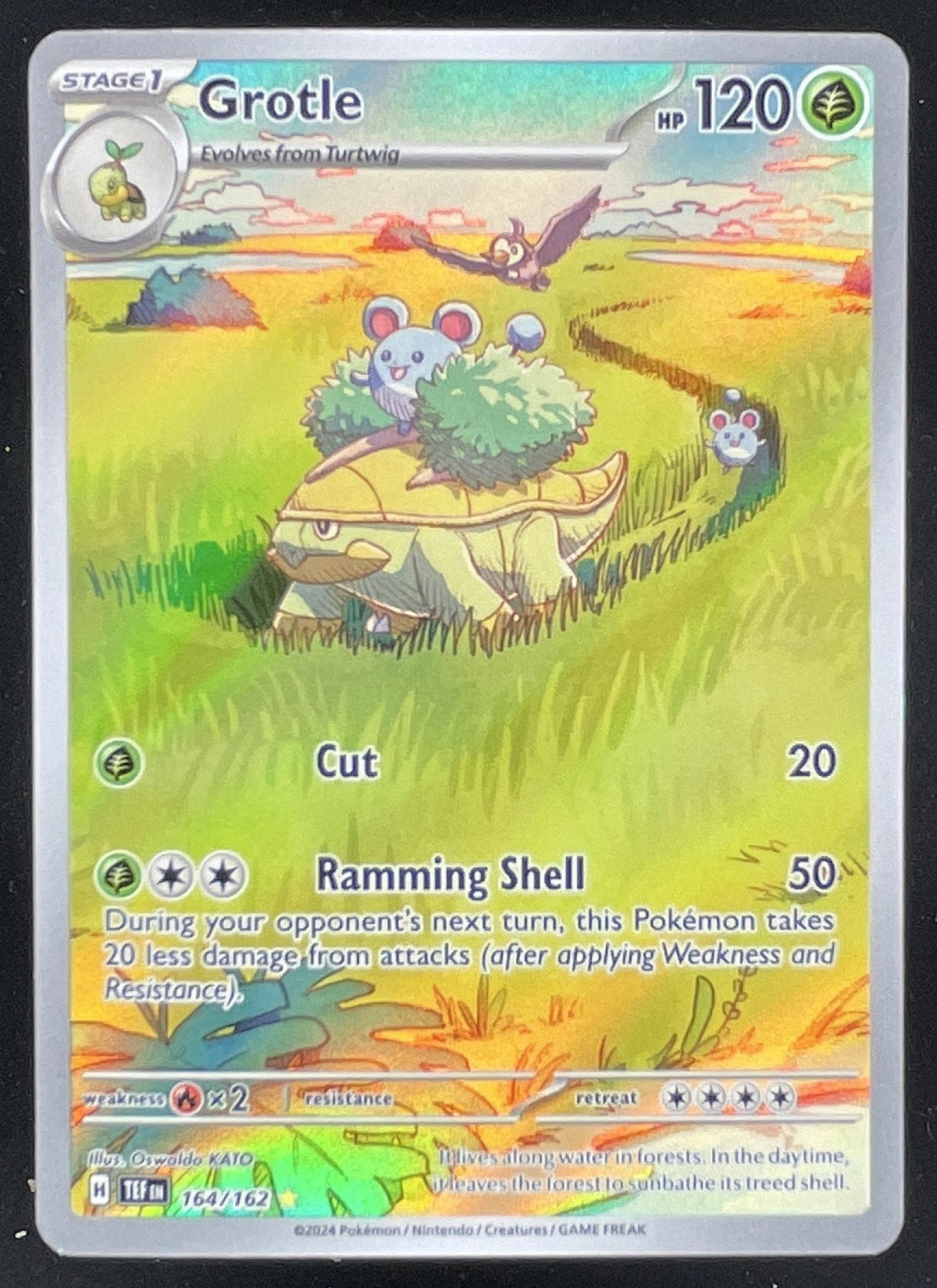2024 Pokemon Temporal Forces #164/162 Grotle product image 1, provided for visual reference and product detail review