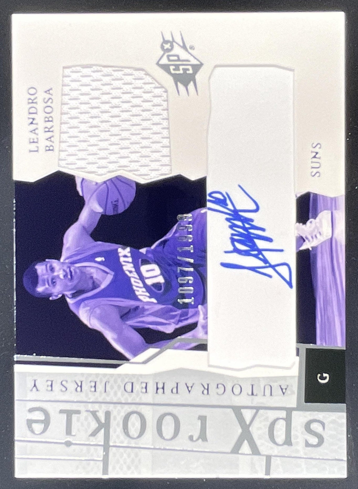 2003-04 Upper Deck SPx Leandro Barbosa Rookie Jersey Auto #175 /1999 product image 1, provided for visual reference and
