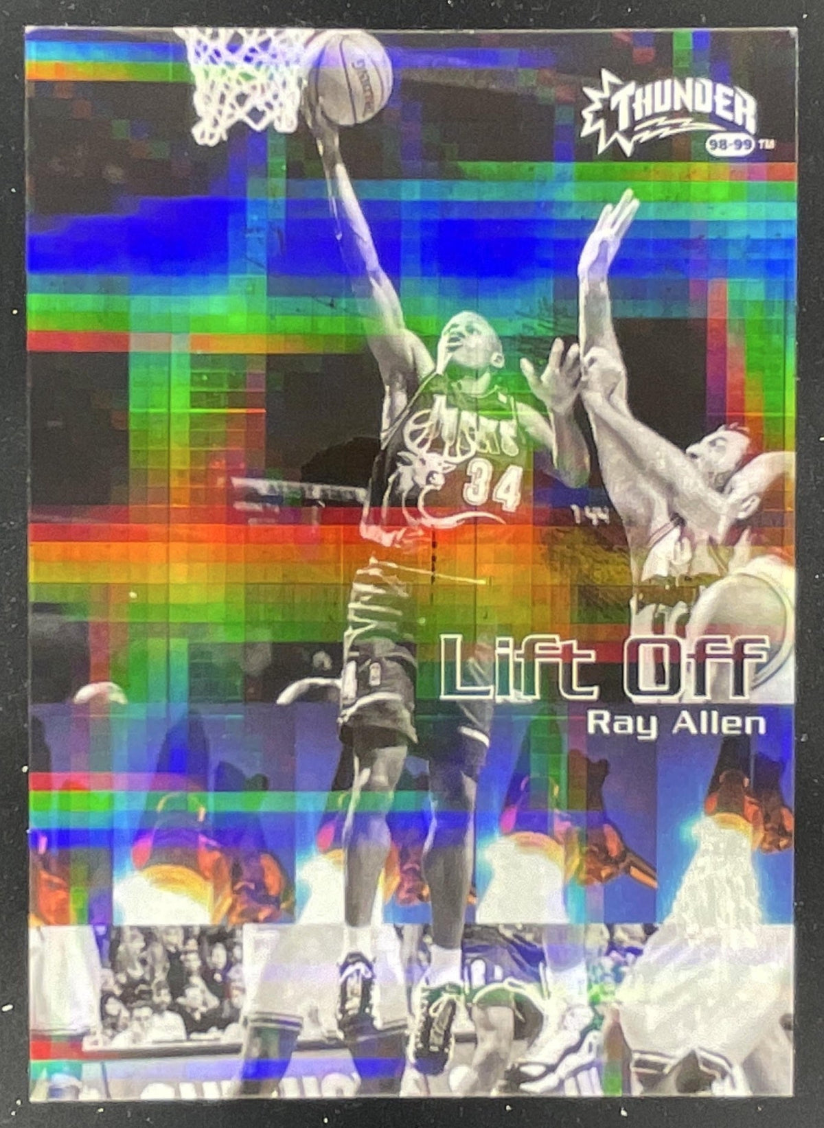 1998-99 Skybox x Thunder Lift Off #2 LO Ray Allen product image 1, provided for visual reference and product detail review