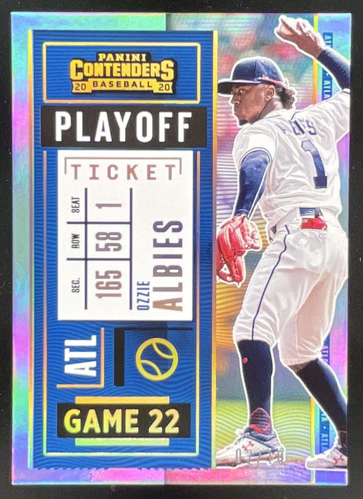 2020 Panini Contenders Playoff Ticket #31 Ozzie Albies /18 product image 1, provided for visual reference and product detail