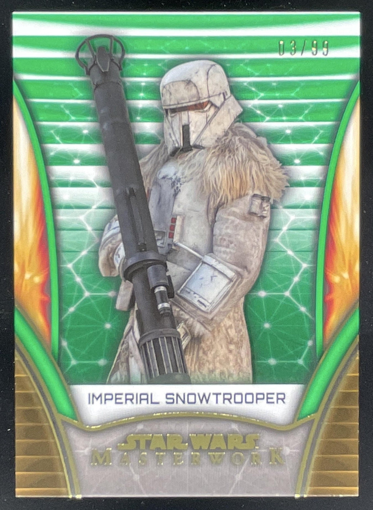 2025 Topps Star Wars Masterwork Green #27 Imperial Snowtrooper /99 product image 1, provided for visual reference and