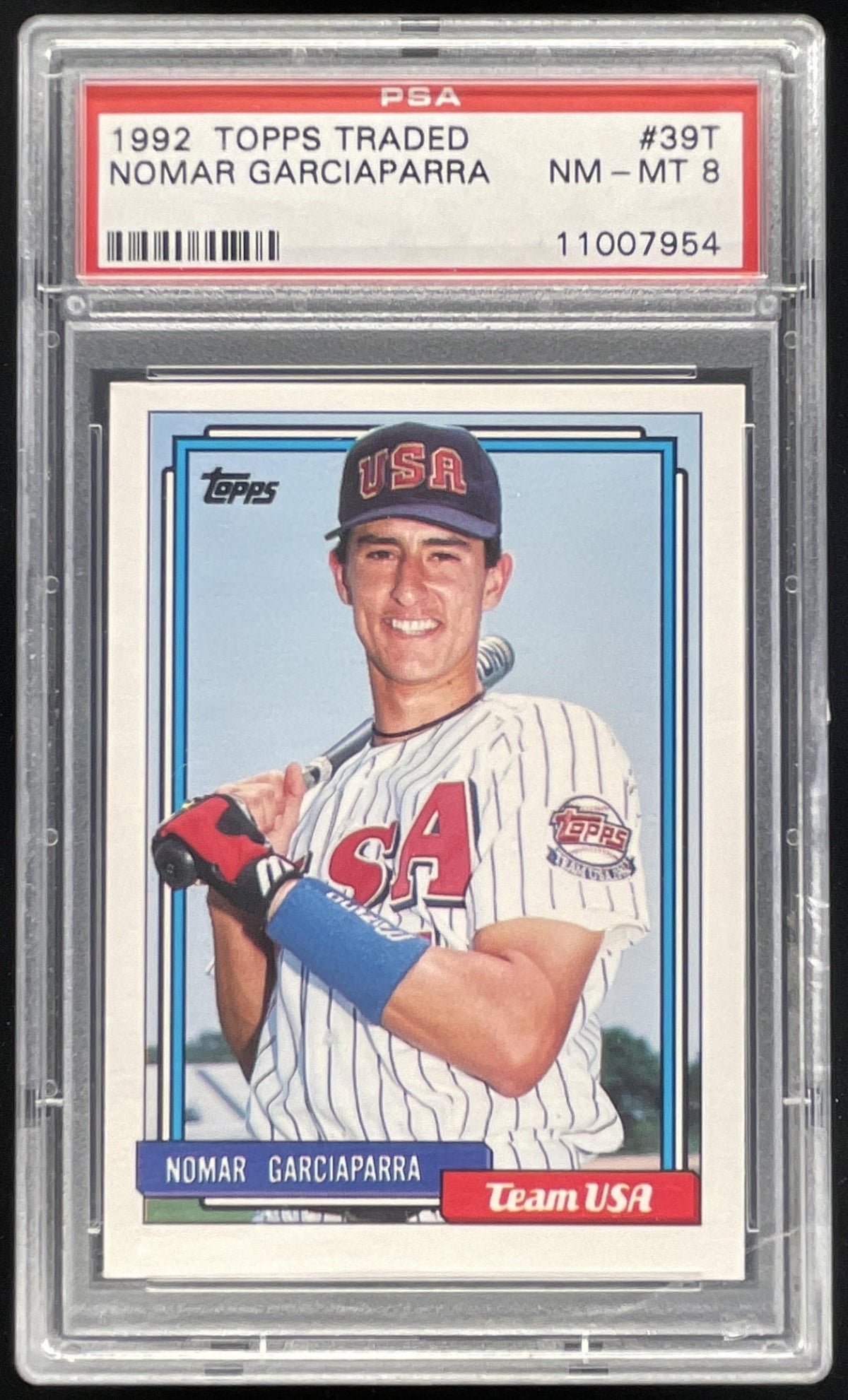 1992 Topps Traded #39T Nomar Garciaparra RC PSA 8 product image 1, provided for visual reference and product detail review