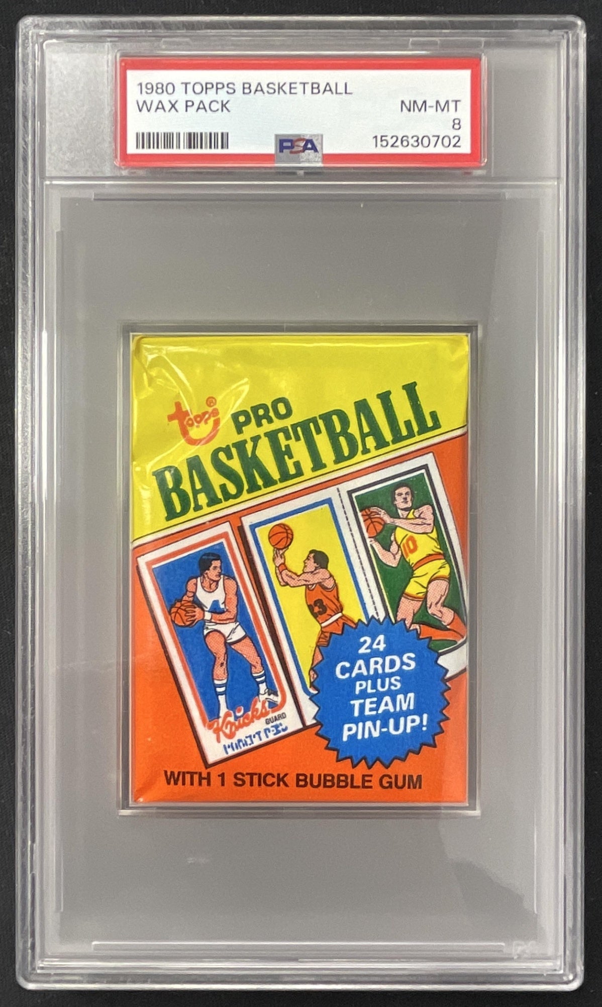 1980 Topps Basketball Sealed Wax Pack PSA 8 product image 1, provided for visual reference and product detail review