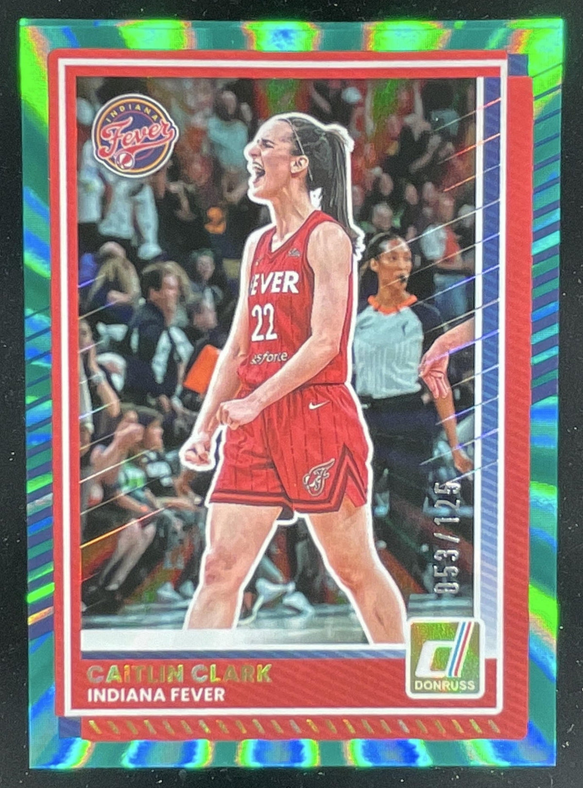 2025 Panini Donruss WNBA Teal Laser #47 Caitlin Clark /125 product image 1, provided for visual reference and product detail