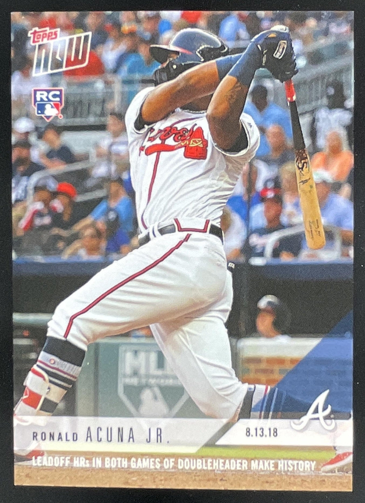 2018 Topps Now #592 Ronald Acuna Jr. RC product image 1, provided for visual reference and product detail review