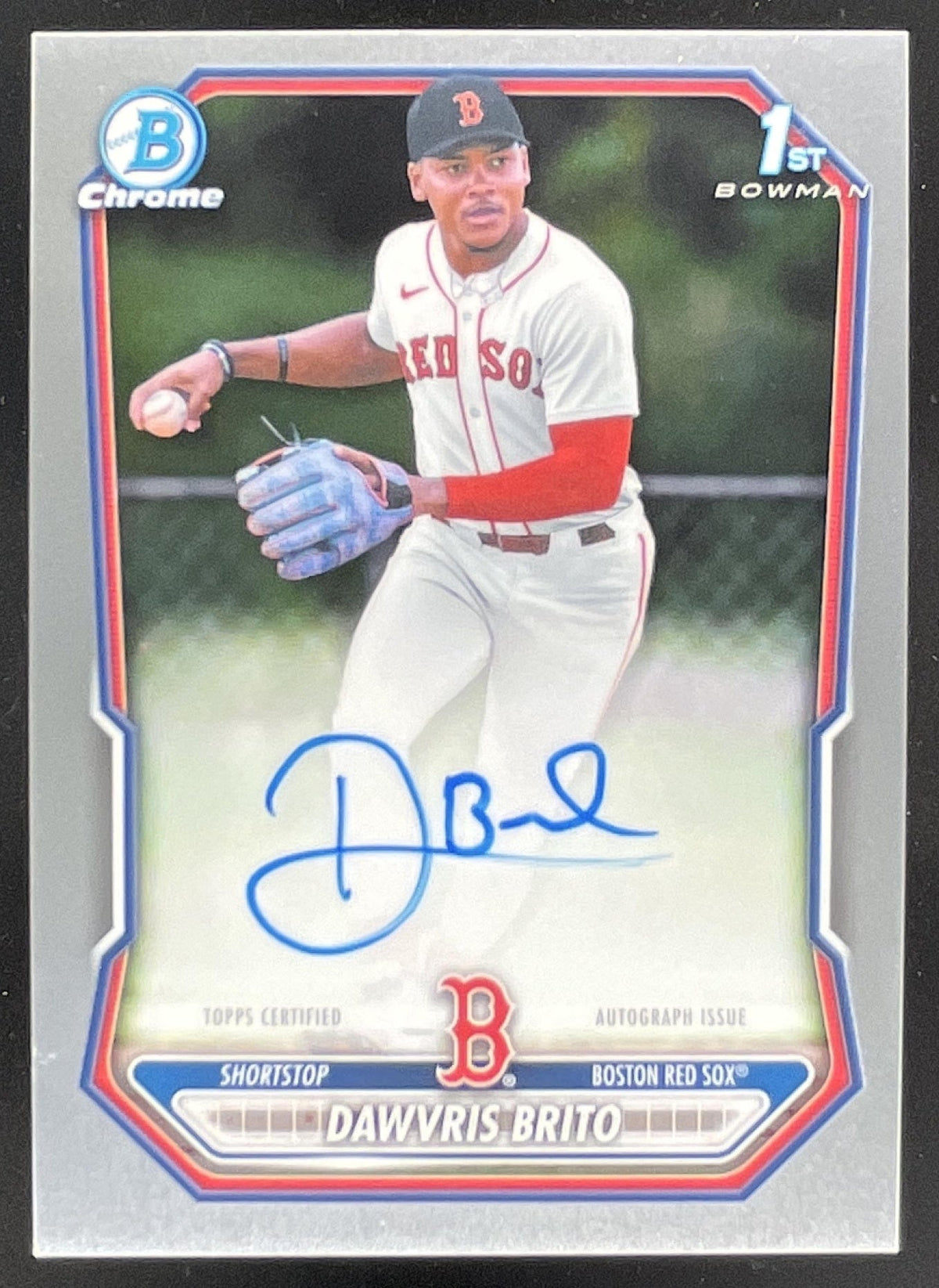 2026 Bowman Chrome Prospects Autograph #CPA-DB Dawvris Brito RC Auto product image 1, provided for visual reference and