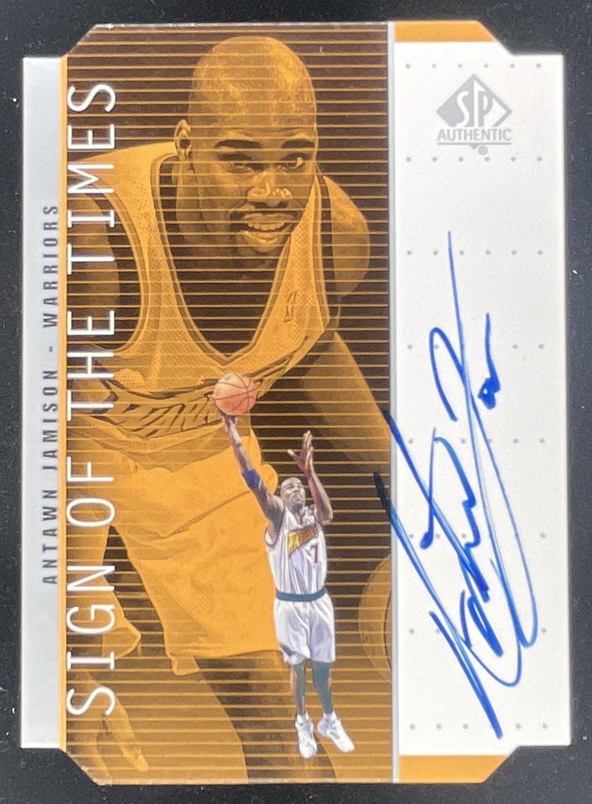 1999-00 SP Authentic Sign of the Times #AJ Antawn Jamison Auto product image 1, provided for visual reference and product