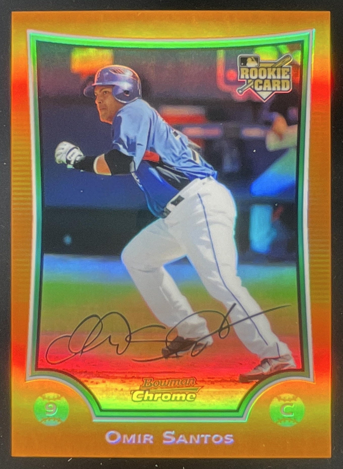 2009 Bowman Draft Picks & Prospects Chrome Orange #BDP42 Omir Santos RC /25 product image 1, provided for visual reference