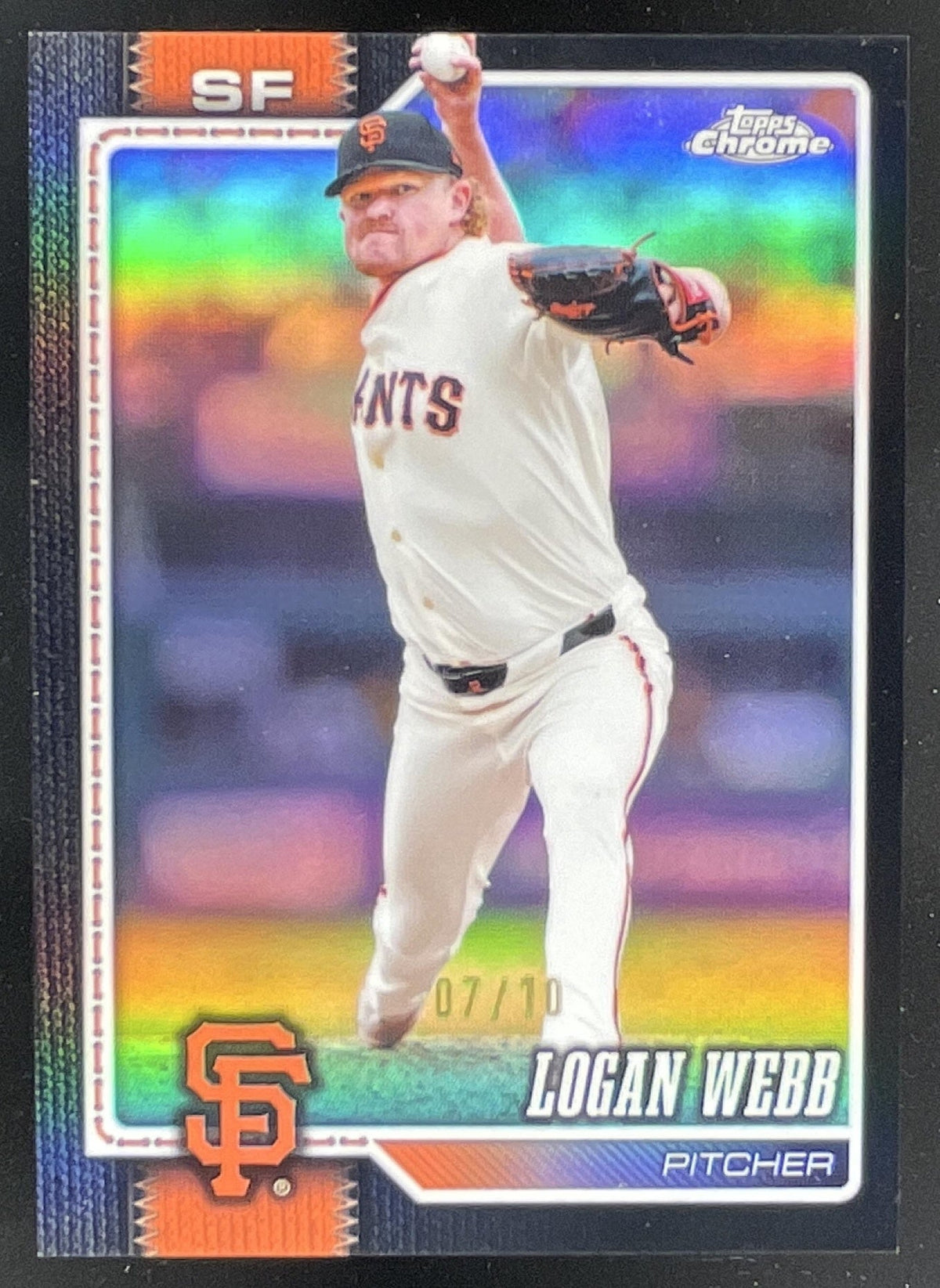 2026 Topps Chrome Black Refractor #238 Logan Webb /10 product image 1, provided for visual reference and product detail