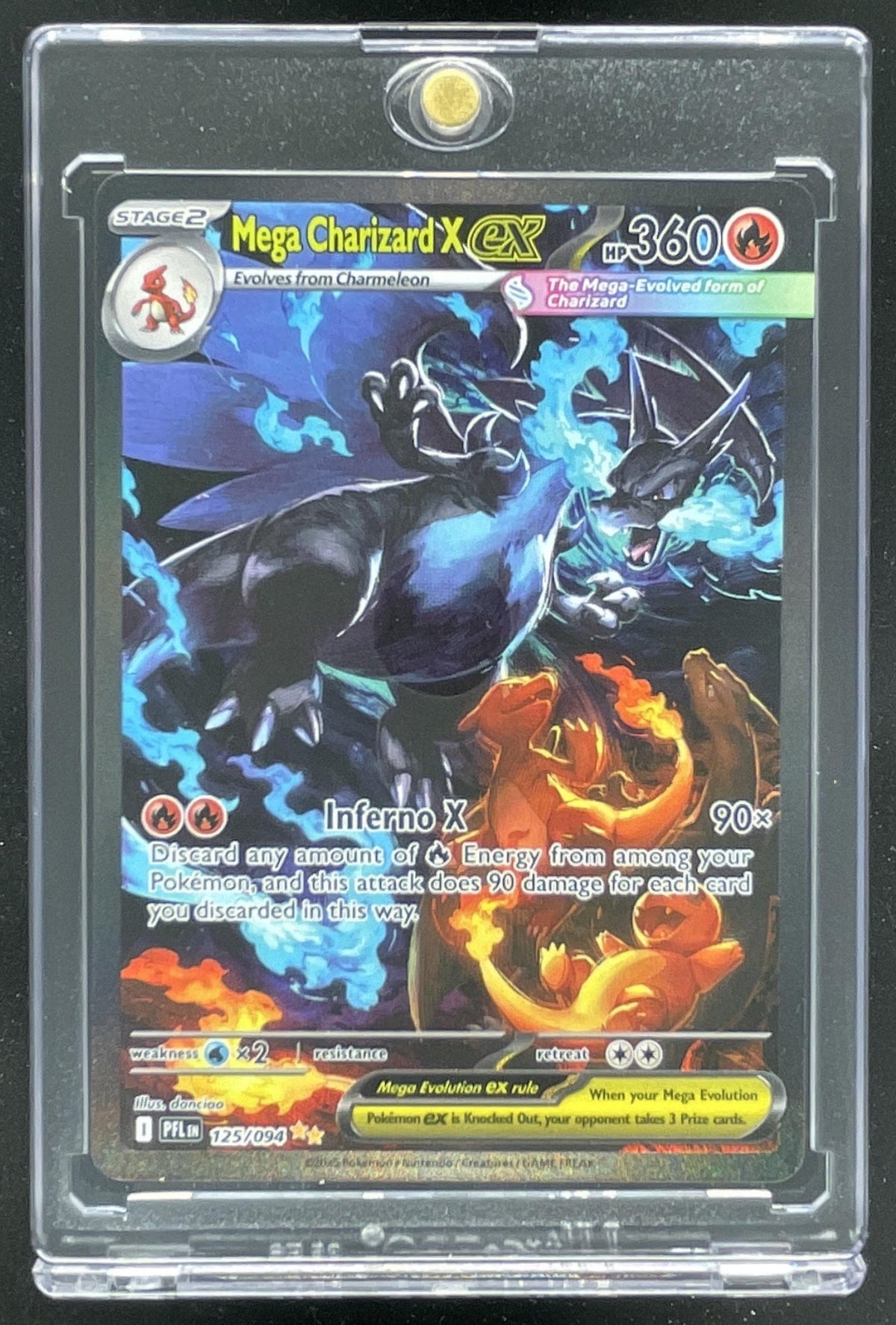 2025 Pokemon Phantasmal Flames #125/094 Mega Charizard X ex Special Illustration product image 1, provided for visual