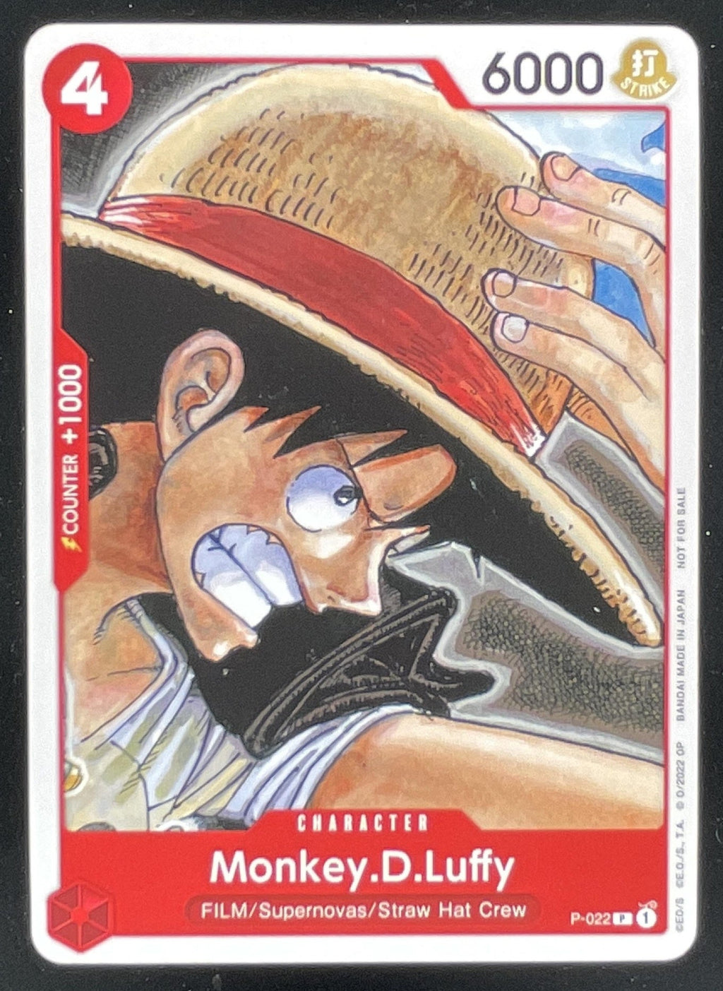 2023 One Piece Premium Card Collection FILM RED Edition #P-022 Monkey D. Luffy product image 1, provided for visual