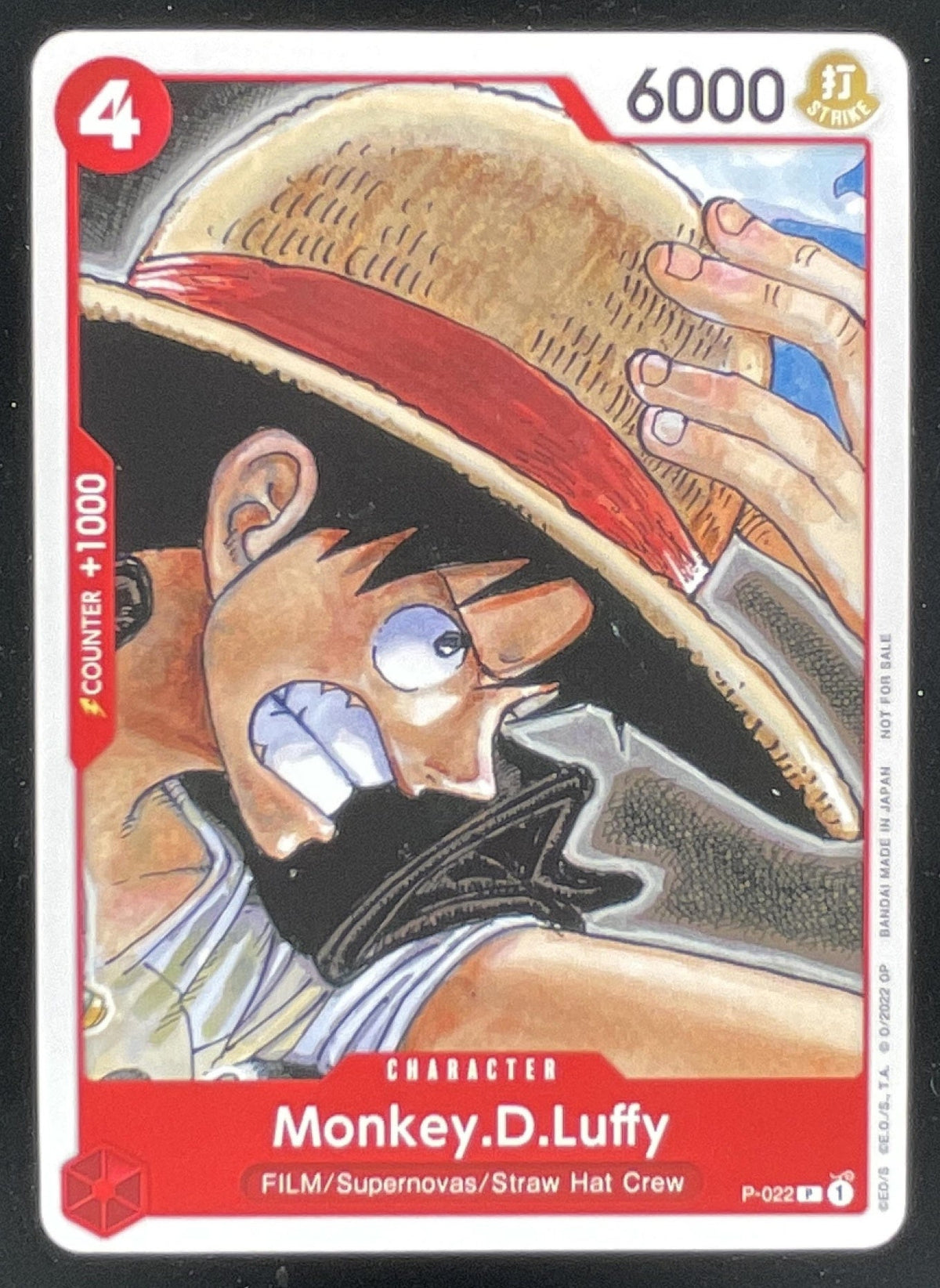2023 One Piece Premium Card Collection FILM RED Edition #P-022 Monkey D. Luffy product image 1, provided for visual