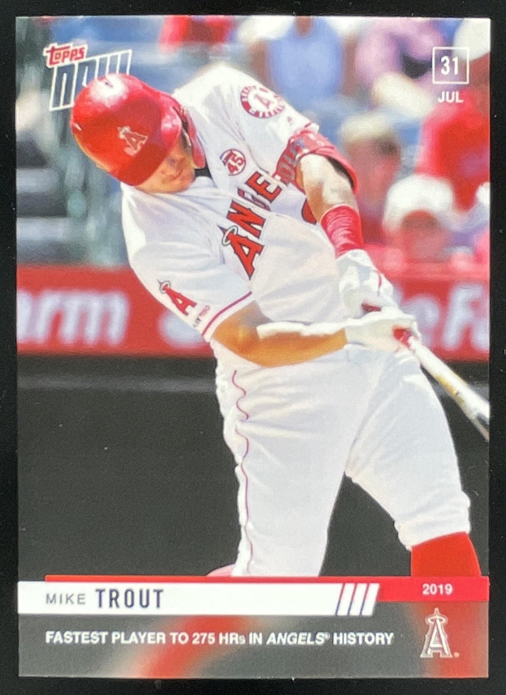 2019 Topps Now #613 Mike Trout product image 1, provided for visual reference and product detail review