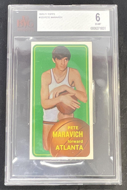 1970-71 Topps #123 Pete Maravich RC BGS 6 product image 1, provided for visual reference and product detail review