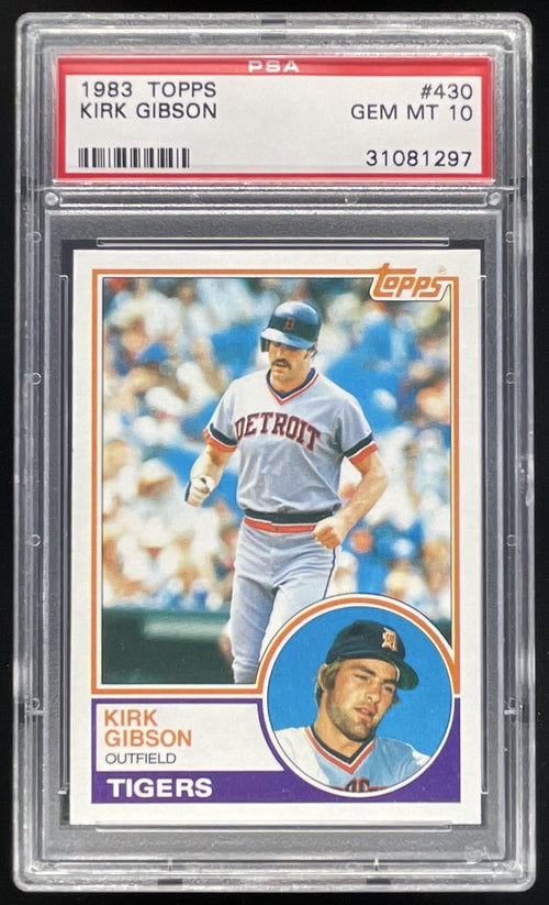 1983 Topps #430 Kirk Gibson PSA 10 product image 1, provided for visual reference and product detail review