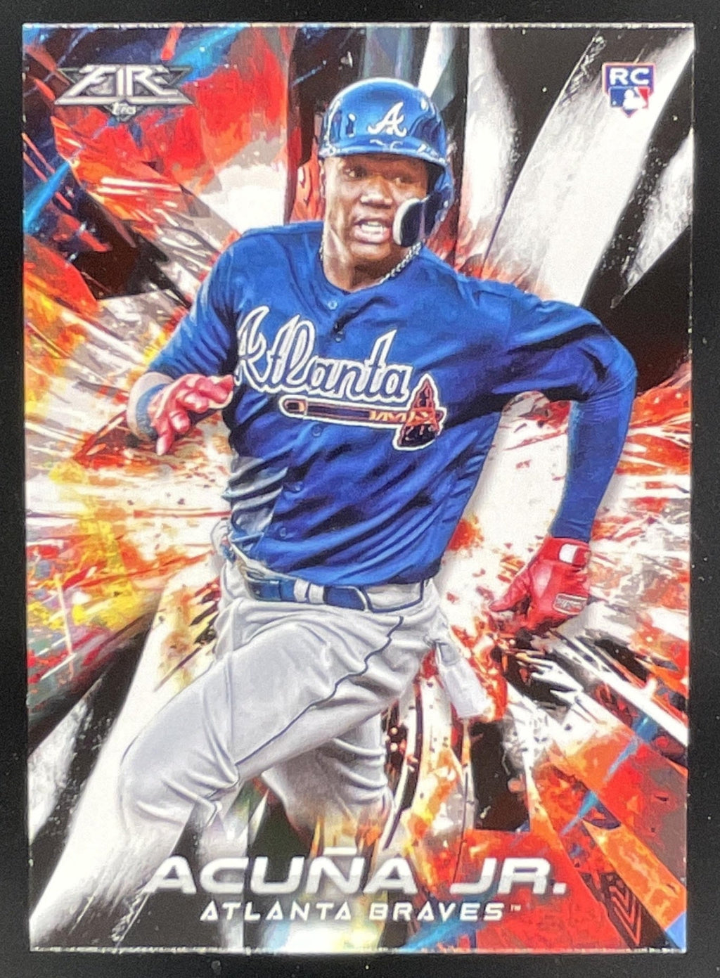 2018 Topps Fire #109 Ronald Acuna Jr. RC product image 1, provided for visual reference and product detail review