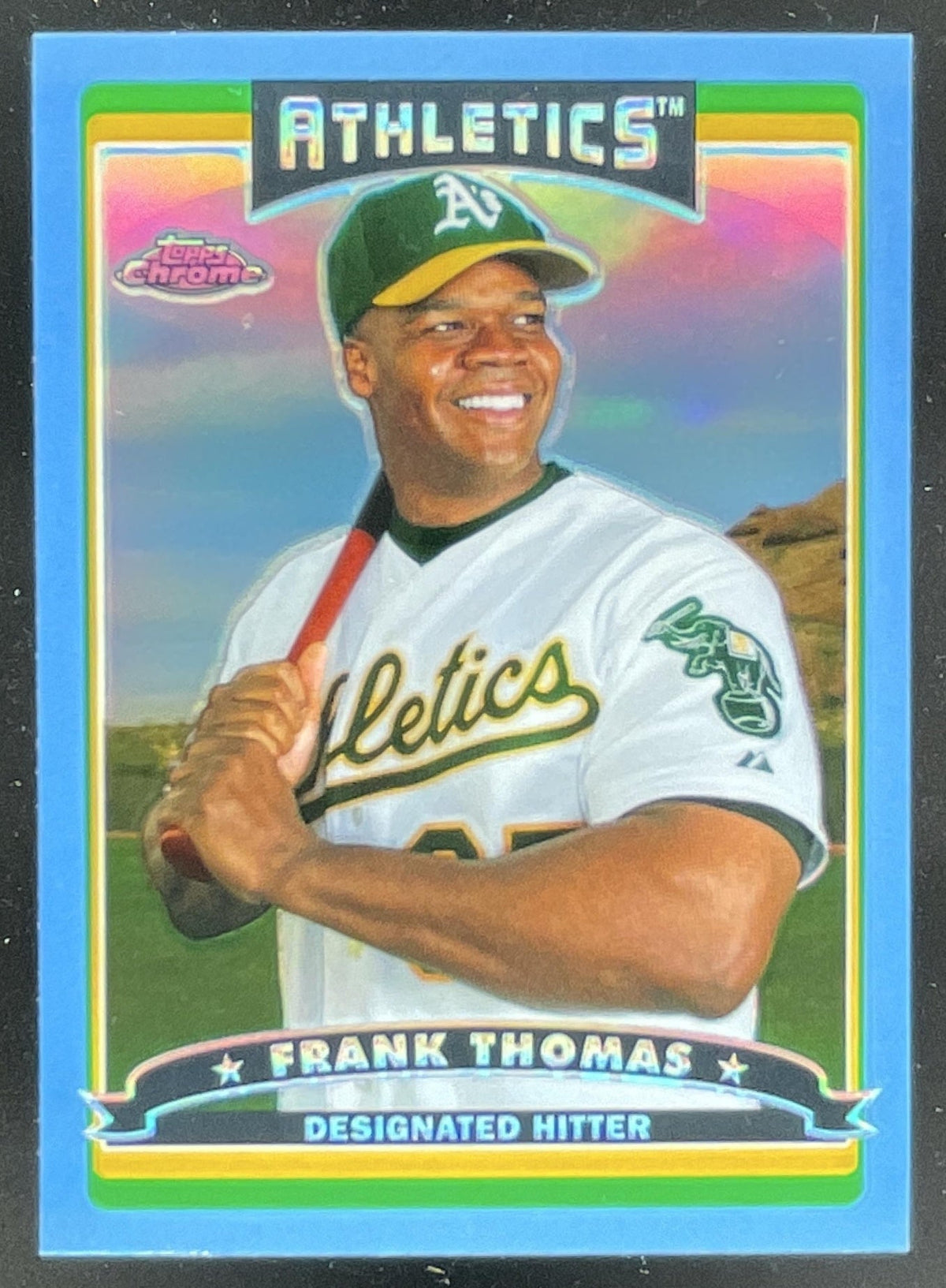 2006 Topps Chrome Blue Refractors #94 Frank Thomas product image 1, provided for visual reference and product detail review
