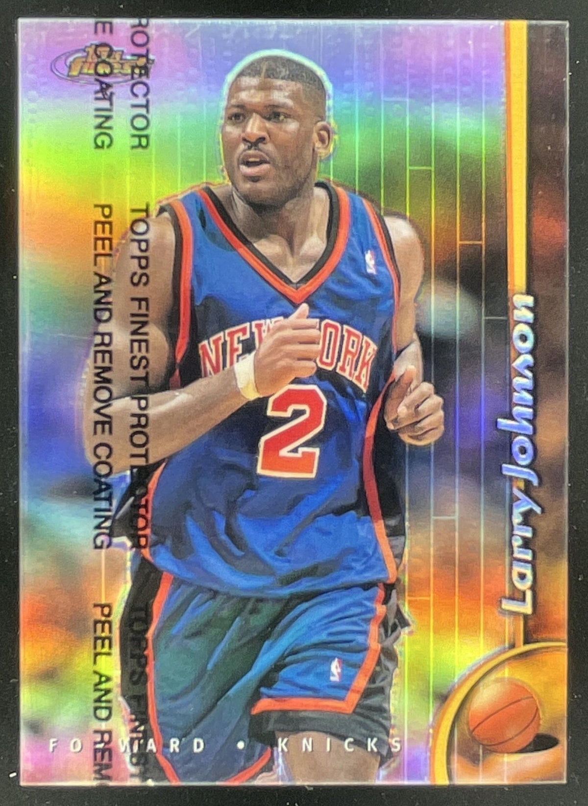 1998-99 Topps Finest Refractors #9 Larry Johnson product image 1, provided for visual reference and product detail review